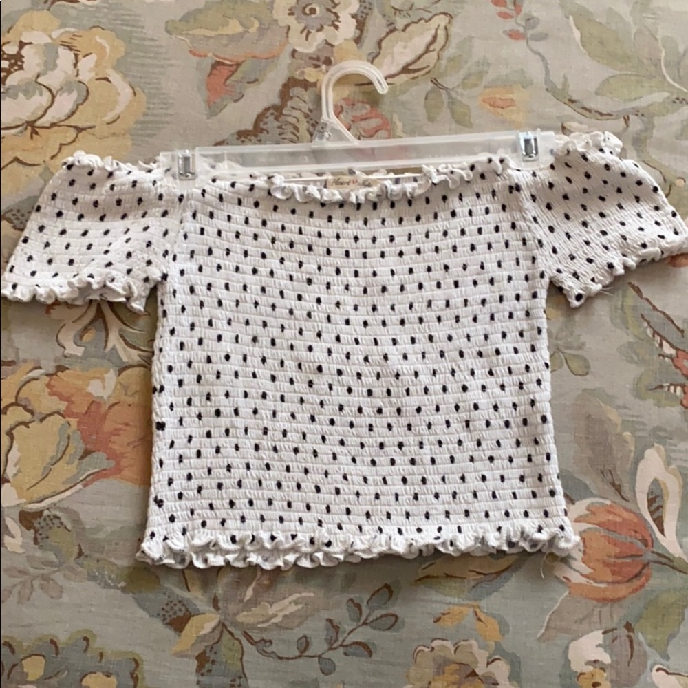 Off the shoulder crop top